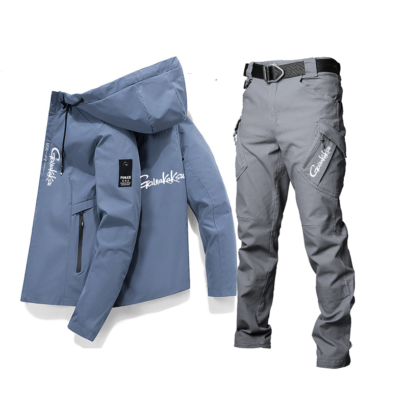 Fishing Rain Suit - ชุดตกปลากางเกงเสื้อลำลองป้องกันแสงแดดกันน้ำสำหรับกีฬากลางแจ้งฤดูใบไม้ผลิฤดูร้อน