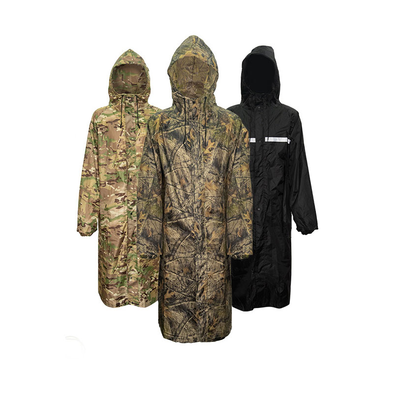 เสื้อกันฝนลายพรางตัวยาวสำหรับผ - Fishing Rain Suit บทวิจารณ์และราคา