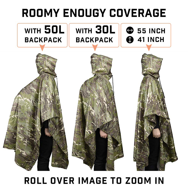 เสื้อกันฝนลายพรางแบบยุทธวิธี P - Fishing Rain Suit บทวิจารณ์และราคา